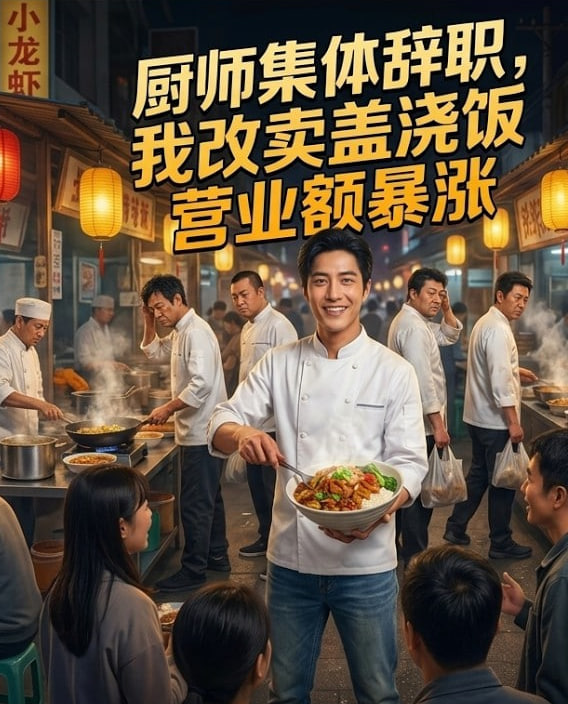 厨师集体辞职，我改卖盖浇饭营业额暴涨(全集)